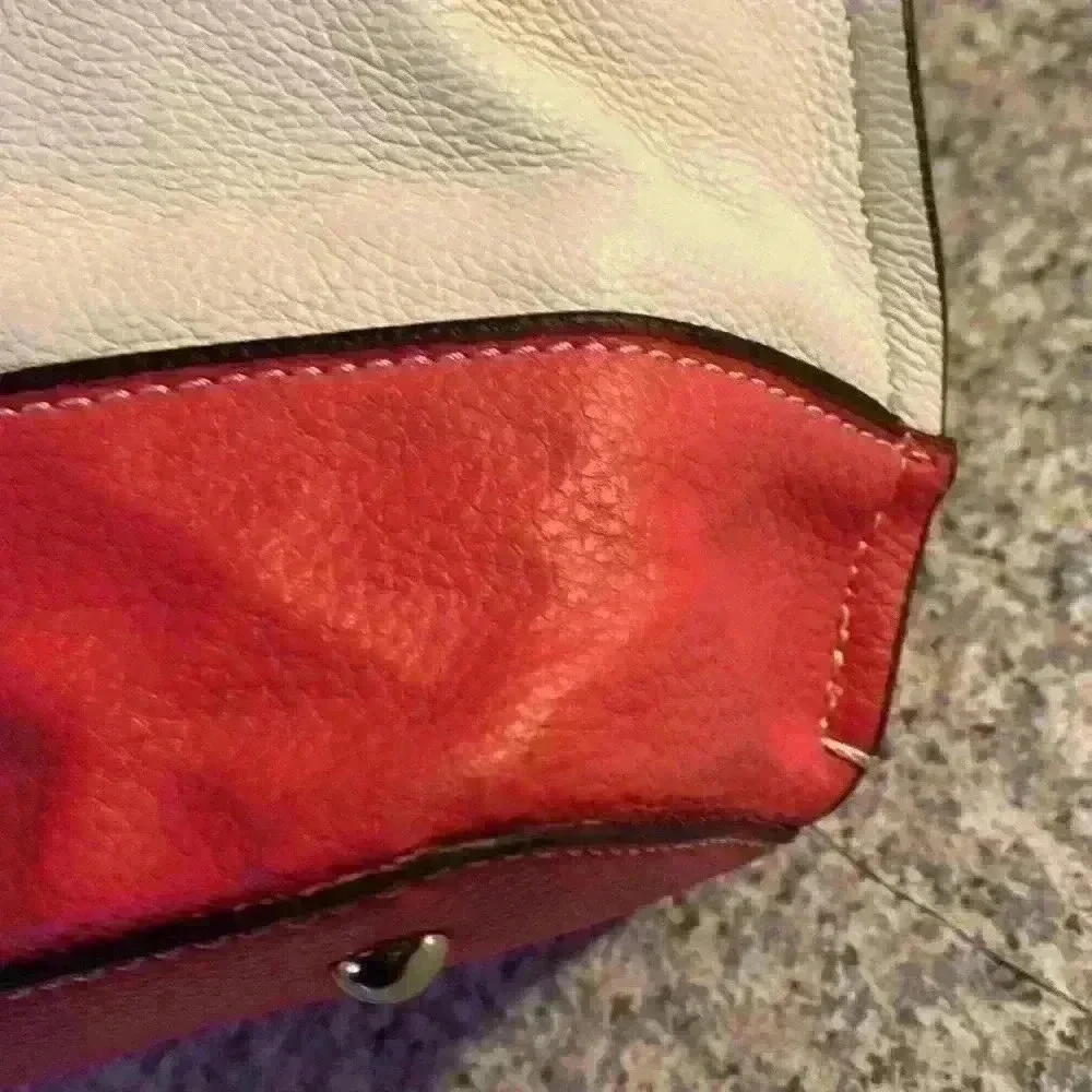 Tignanello pink and white satchel bag